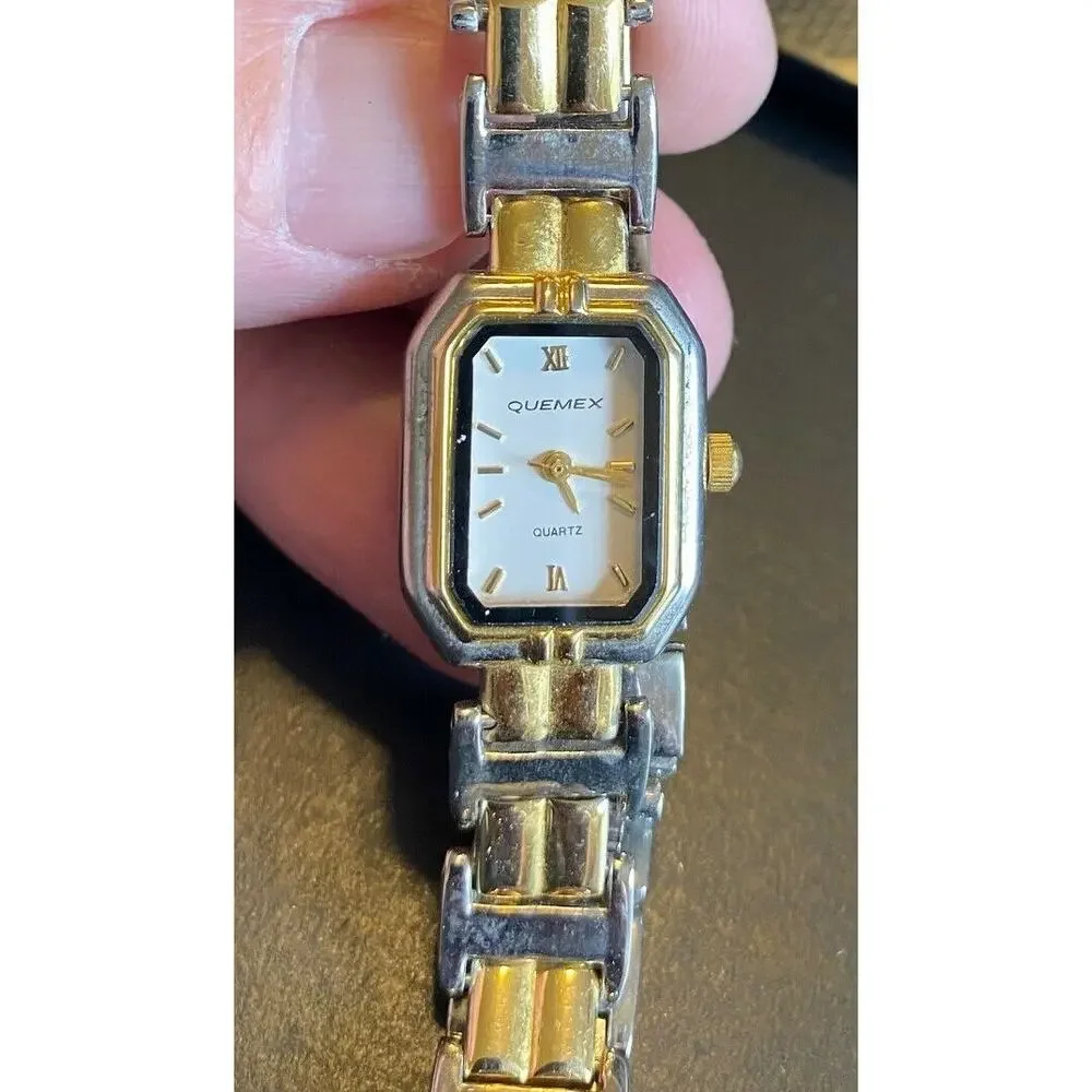 Women's Quemex Watch, Two Tone with Link Band, New Battery